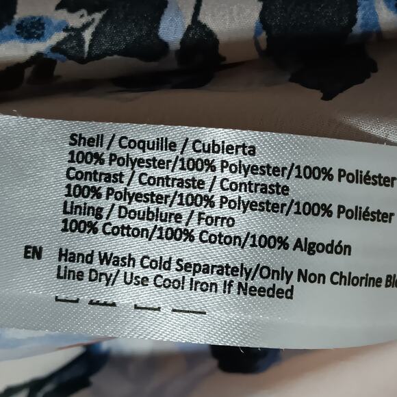 Band of Gypsies Floral Mini Dress - Cream and Blue - Picture 12 of 12